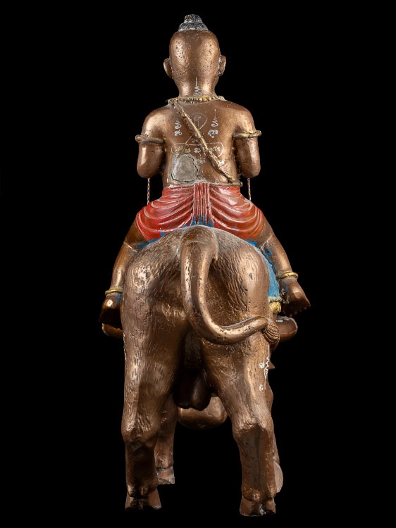 กุมารทองขี่วัวธนู หลวงพ่อแย้ม วัดสามง่าม จ.นครปฐม รุ่นแรก ขนาดใหญ่พิเศษ-1